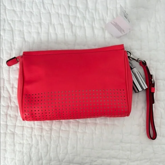 Coach Perforated Leather Large Wristlet - Picture 2 of 3